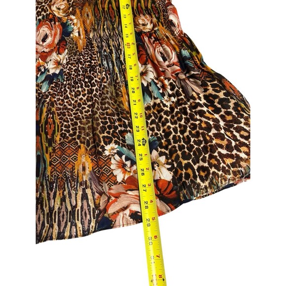 Ninety Autumn Animal Print & Floral Pullover Tunic Top Plus 3X Whimsical Fairy - Picture 5 of 9